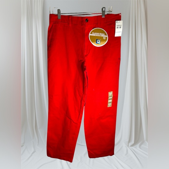 DOCKERS ‘Game Day’Red Kaki Pant 32 X 32 NEW w/Tags.Flat Front. - Picture 7 of 8